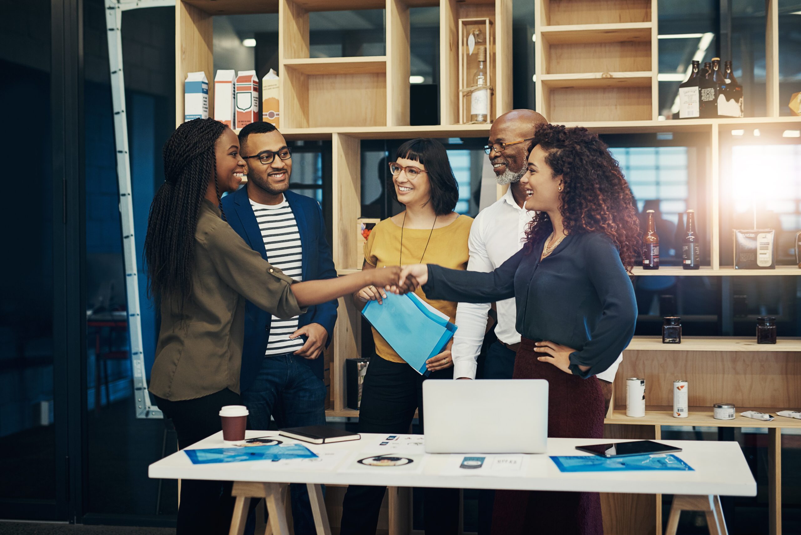 great team welcoming new hire